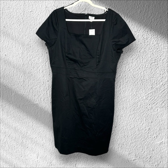 J. Crew Factory Dresses & Skirts - J Crew Factory Black‎ Square Neck Sheath Size 18 BY040 NWT Spring 24 Office Work